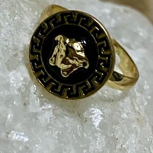 Gold and Black Women's Statement Ring